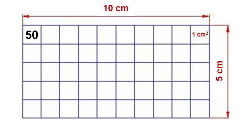 Podemos utilizar cuadrículas que nos pueden ayudar a realizar mejor nuestro cálculo, con el objetivo de alcanzar las 50 UF/cm2